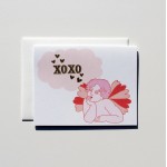 Valentine Cupid with Metallic Gold Embossed XOXO